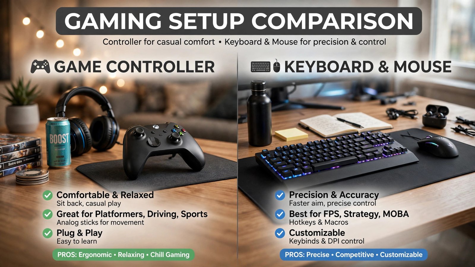 controller vs keyboard and mouse
